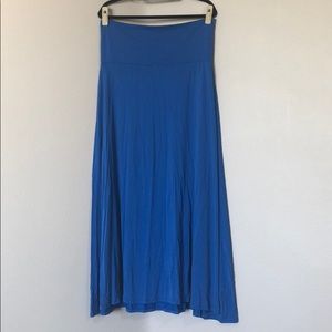 Solid blue modal fabric XL Lularoe maxi skirt